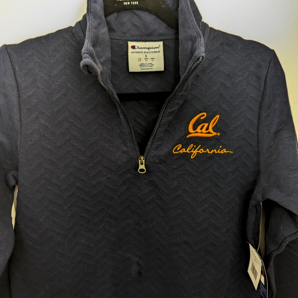 California Golden Bears Quarter Zip Pullover Fleece New With Tags Size S